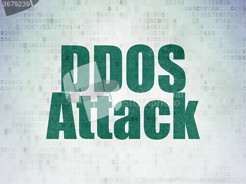 Image of Security concept: DDOS Attack on Digital Paper background