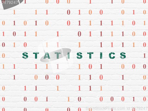 Image of Finance concept: Statistics on wall background