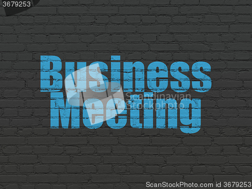 Image of Business concept: Business Meeting on wall background