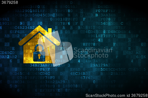 Image of Finance concept: Home on digital background