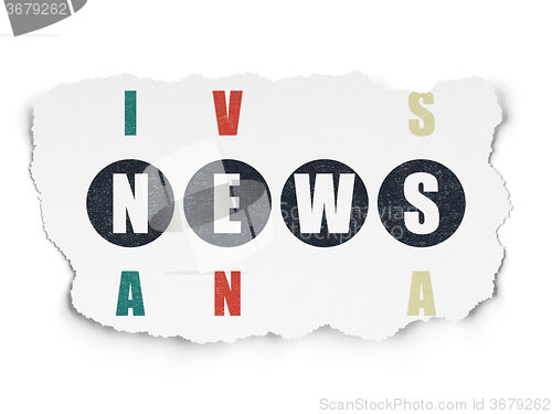 Image of News concept: News in Crossword Puzzle