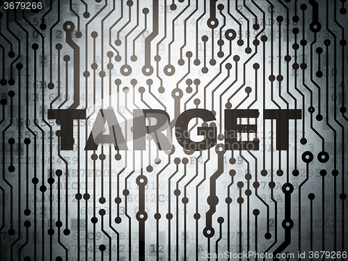 Image of Finance concept: circuit board with Target