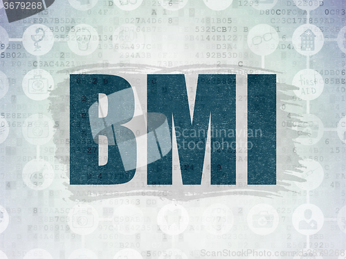 Image of Medicine concept: BMI on Digital Paper background