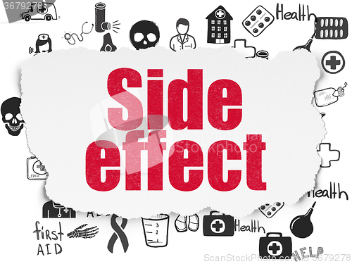Image of Health concept: Side Effect on Torn Paper background