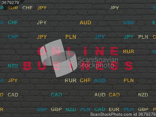 Image of Finance concept: Online Business on wall background