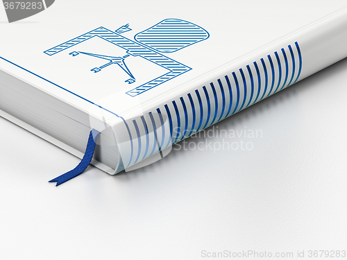 Image of Business concept: closed book, Office on white background
