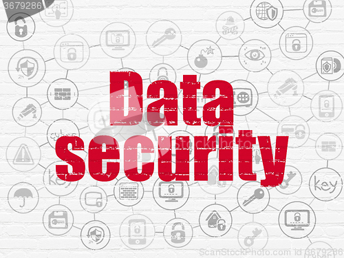 Image of Privacy concept: Data Security on wall background