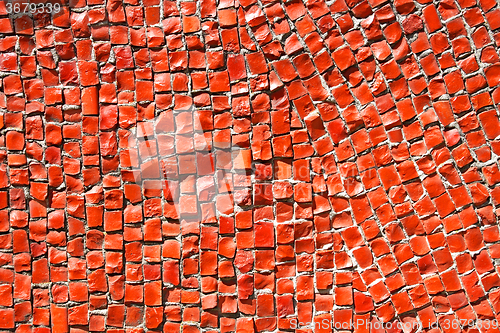 Image of Fragment of red mosaic