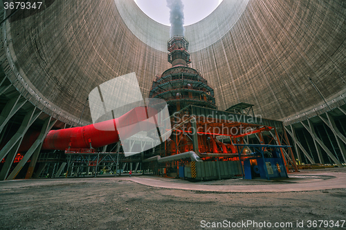 Image of Huge Power plant producing heat