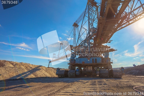 Image of Large excavator machine in the mine