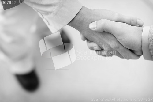Image of business people shake hands