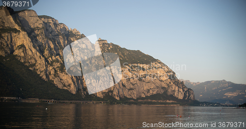 Image of Lake como sunset