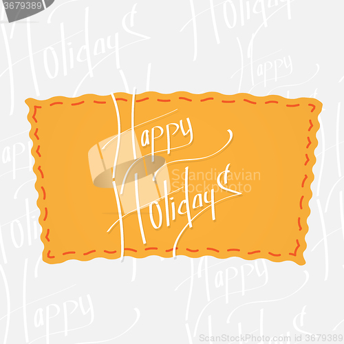 Image of Holiday greetings lettering