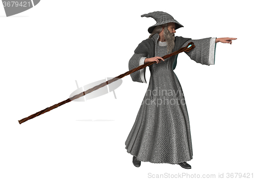 Image of Fantasy Wizard on White