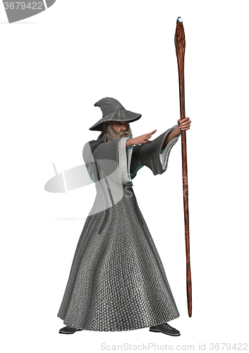 Image of Fantasy Wizard on White