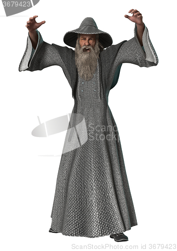 Image of Fantasy Wizard on White