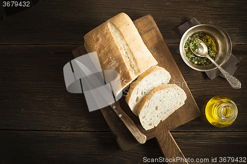 Image of Olive oil with bread