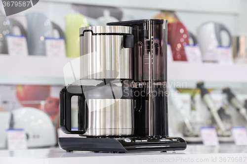 Image of Metallic drip coffee maker