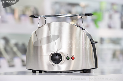 Image of Shiny metallic toaster