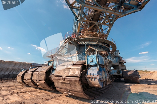 Image of Large excavator machine in the mine