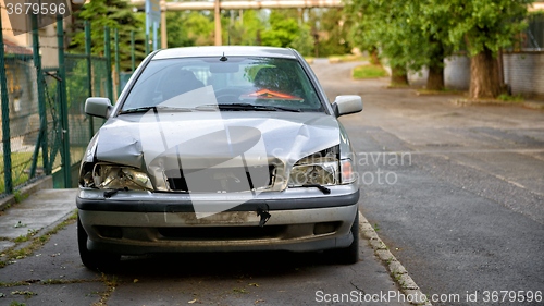 Image of Damaged car after the accident