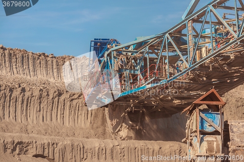 Image of Large excavator machine in the mine