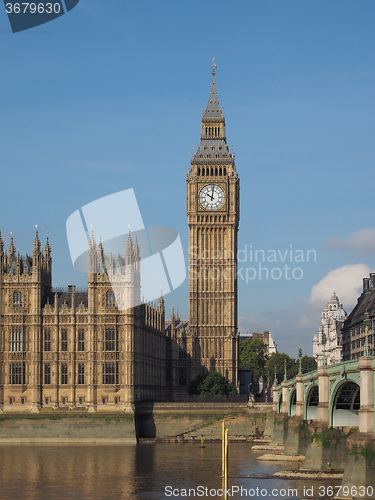 Image of Westminster Bridge and Houses of Parliament in London