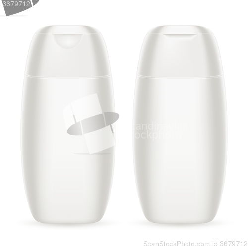 Image of Shampoo White Plastic Bottle. EPS 10