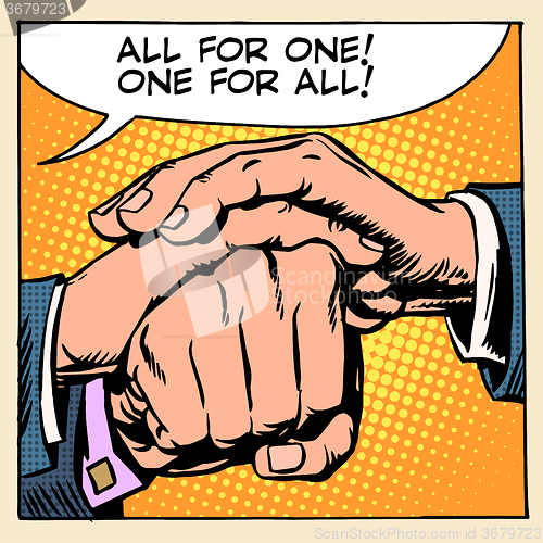 Image of Friendship solidarity man hand