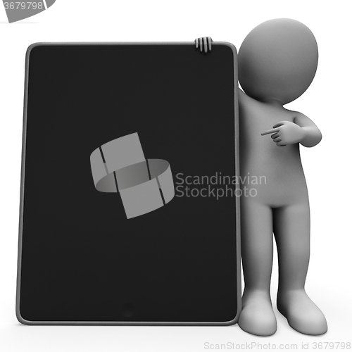 Image of Blank Space Tablet Computer Showing Touchpad Multimedia