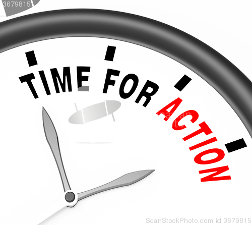 Image of Time for Action Clock To Inspire And Motivate