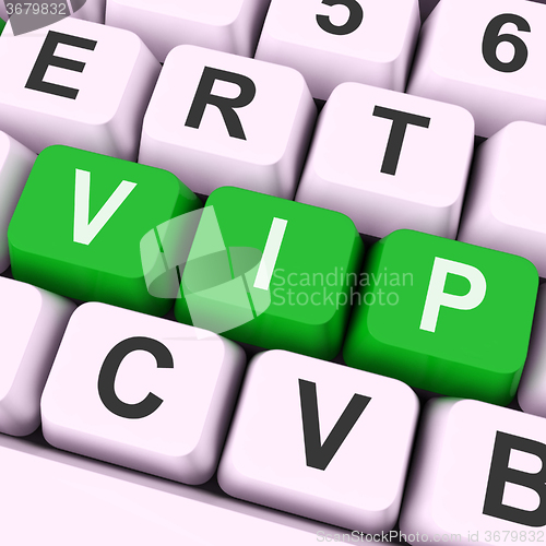 Image of VIP Key Means Dignitary Or Very Important Person\r
