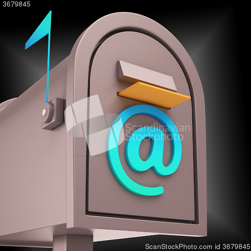 Image of E-mail Postbox Shows Online Communication Through Internet