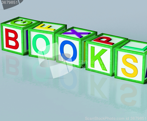 Image of Books Blocks Shows Novels Non-Fiction And Reading
