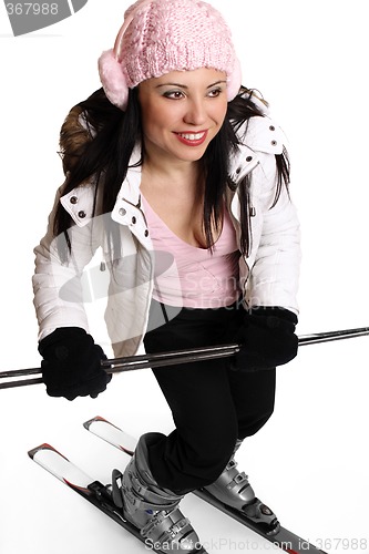 Image of Female skier