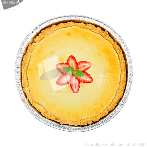 Image of Pie strawberry with sour cream whole on top