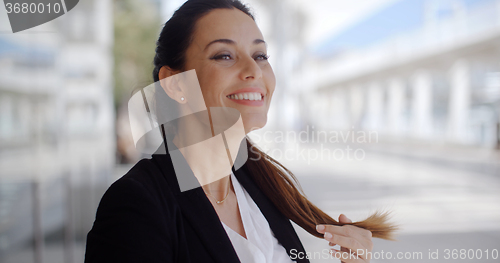 Image of Smiling Beautiful Business Woman Standing