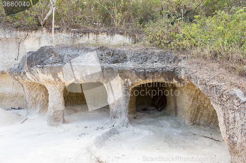 Image of traditional limestone mining tunnel