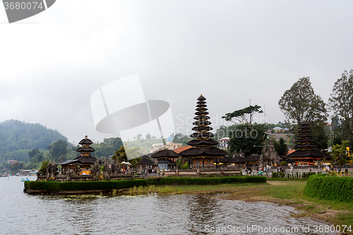 Image of Pura Ulun Danu water temple on a lake Beratan. Bali