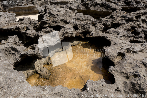 Image of rock formation coastline at Nusa Penida island