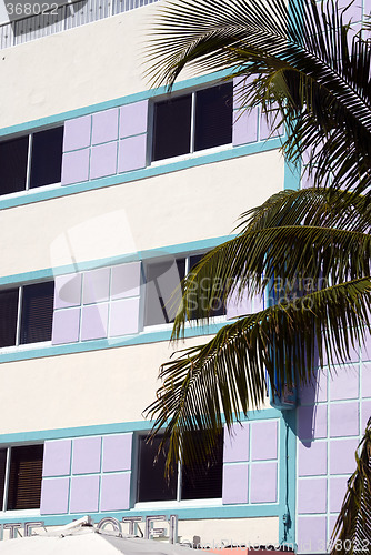 Image of architecture hotel facade south beach miami florida