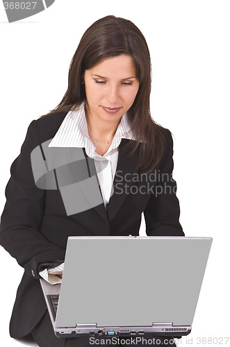 Image of Working on a laptop