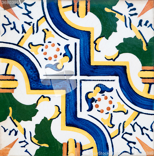 Image of Traditional Portuguese glazed tiles