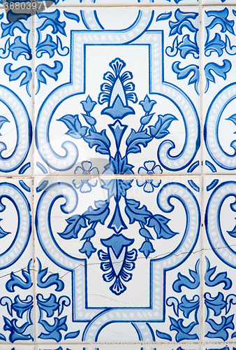 Image of Traditional Portuguese glazed tiles