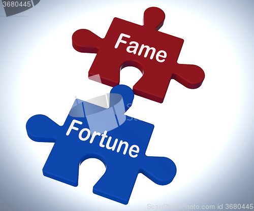 Image of Fame Fortune Puzzle Shows Celebrity Or Well Off