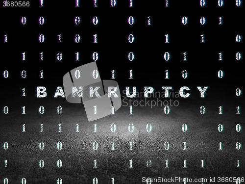 Image of Business concept: Bankruptcy in grunge dark room