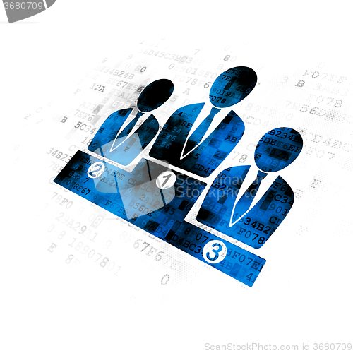 Image of Marketing concept: Business Team on Digital background