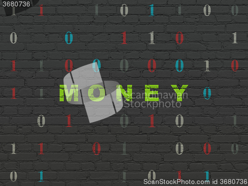 Image of Finance concept: Money on wall background
