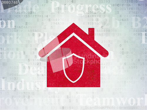 Image of Business concept: Home on Digital Paper background