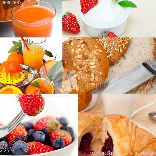 Image of ealthy vegetarian breakfast collage